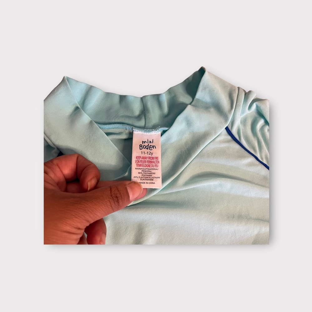 Mini Boden Rainbow Blue Rash Guard - Picture 3 of 4